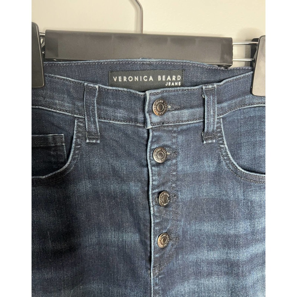 Veronica Beard Carolyn 10" Baby Boot Jeans Size 30 - Mid Rise Medium Wash Blue - Picture 5 of 14